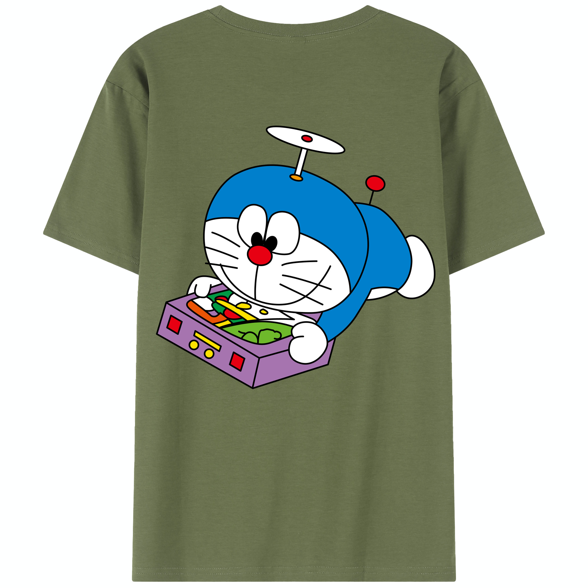 （画像用） ドラえもん Doraemon 綿100％半袖Tシャツ（背面プリント）